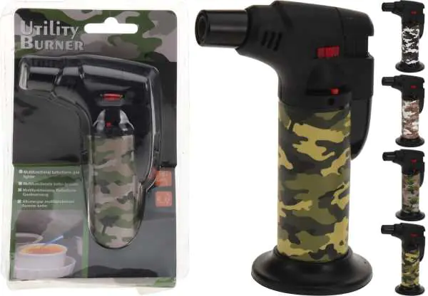 ⁨Gas cartouche burner tourist food heat gun 11cm camo pattern⁩ at Wasserman.eu