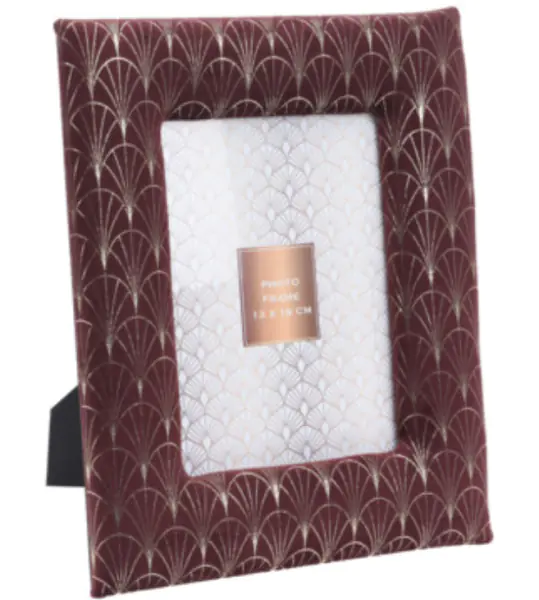 Photo frame velor Glamour 25 cm shade burgundy at Wasserman.eu