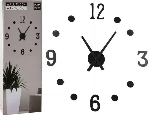 Zegar ścienny Zrób to Sam wskazówkowy czarny 40cm w sklepie Wasserman.eu