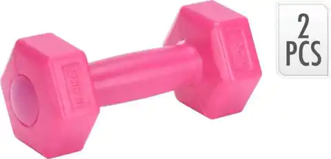 ⁨Dumbbell weights set fitness dumbbells in pink XQMAX 2x 0,50kg⁩ at Wasserman.eu