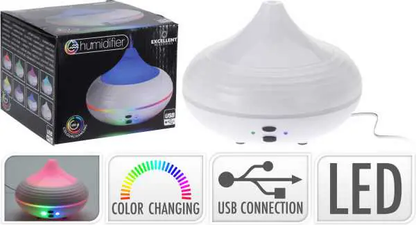 Air humidifier with LED lighting at Wasserman.eu