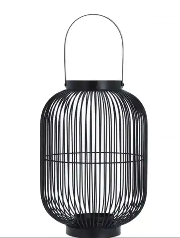 ⁨Lantern metal lantern black 24x12,5x34cm⁩ at Wasserman.eu