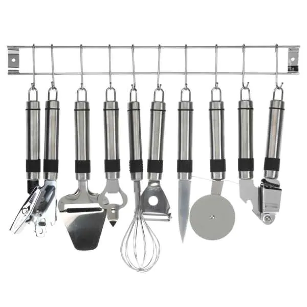 ⁨Set of kitchen utensils 9-piece stainless steel⁩ at Wasserman.eu