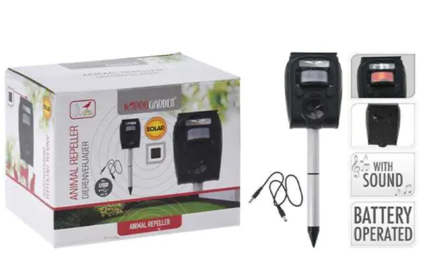 ⁨Solar repeller for pests of moles, voles, birds Ultrasonic solar repeller⁩ at Wasserman.eu