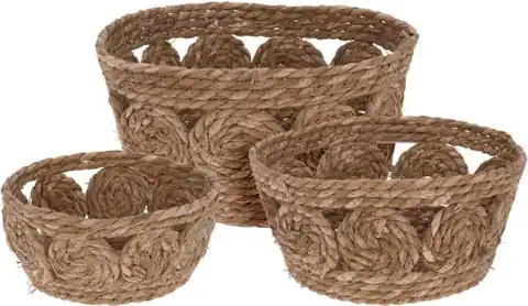 ⁨Round basket 30xh15cm made of seagrass⁩ at Wasserman.eu