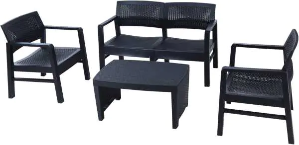 ⁨Set of garden terrace furniture in anthracite color⁩ at Wasserman.eu