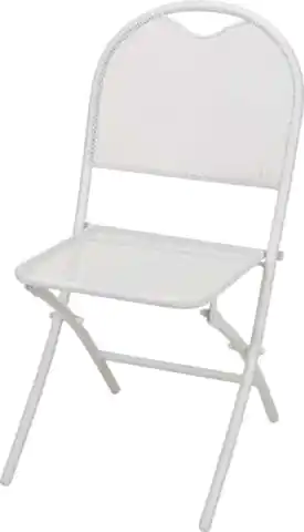 ⁨Metal folding chair white 87x40x37,5 cm⁩ at Wasserman.eu