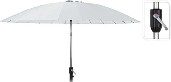 ⁨Parasol ogrodowy 270cm biały z regulowanym kątem nachylenia⁩ w sklepie Wasserman.eu