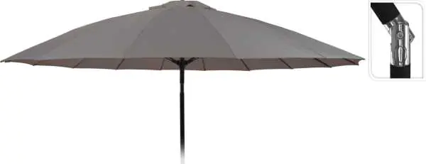 ⁨Parasol ogrodowy Shanghai 270 cm aluminium łamany ciemnoszary⁩ w sklepie Wasserman.eu