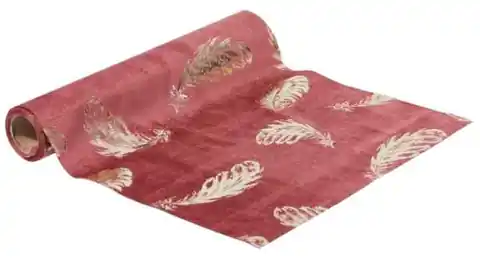 ⁨Tread tablecloth with embossed pattern in velvet feathers 150cm Pattern:1⁩ at Wasserman.eu