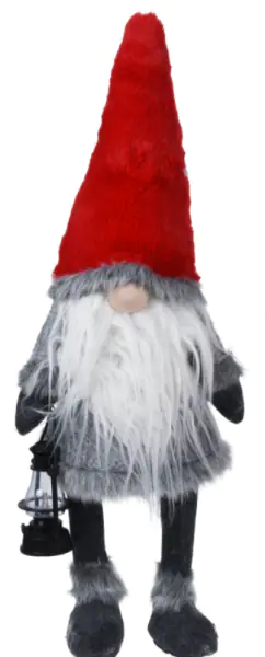 ⁨Dwarf 51cm dwarf Christmas GNOME LED with gray cap Christmas decoration⁩ at Wasserman.eu