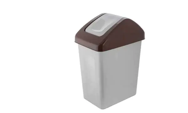⁨Trash can 10l with hinged lid segregation BranQ brown⁩ at Wasserman.eu