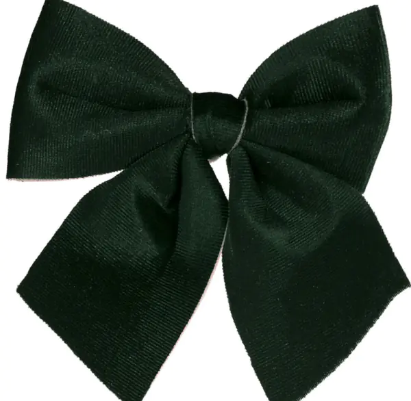 ⁨Bow decorative bow made of velvet green 2 pieces 13 cm⁩ at Wasserman.eu