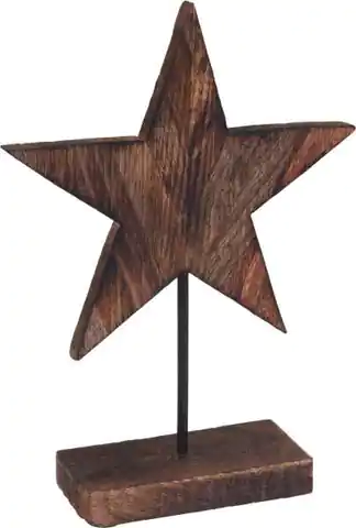 ⁨Wooden eco-friendly star on stand 40cm Christmas decoration⁩ at Wasserman.eu