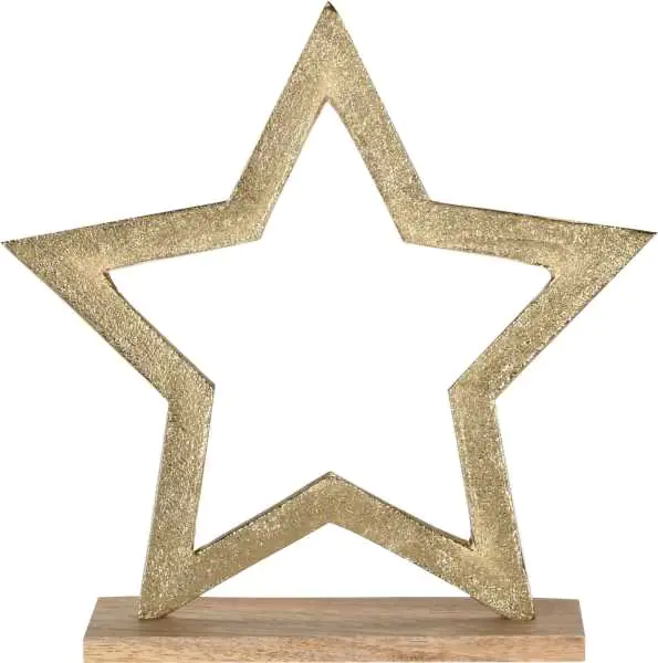 ⁨Star Christmas decoration gold standing glamour 19 cm⁩ at Wasserman.eu