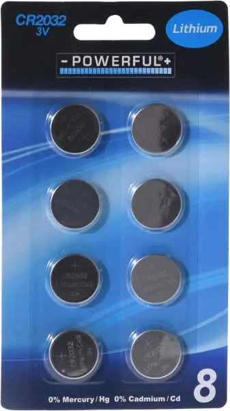 ⁨Cr2032 Lithium Coin Cell Battery Set of 8pcs⁩ at Wasserman.eu