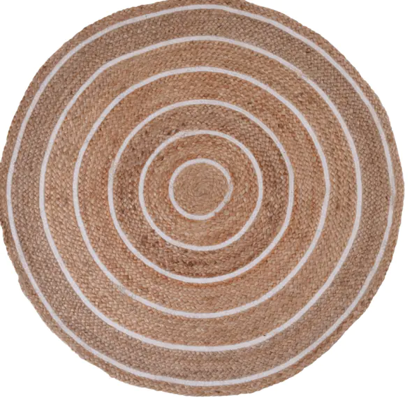 ⁨Jute rug round brown 90 cm natural MODEL 1⁩ at Wasserman.eu