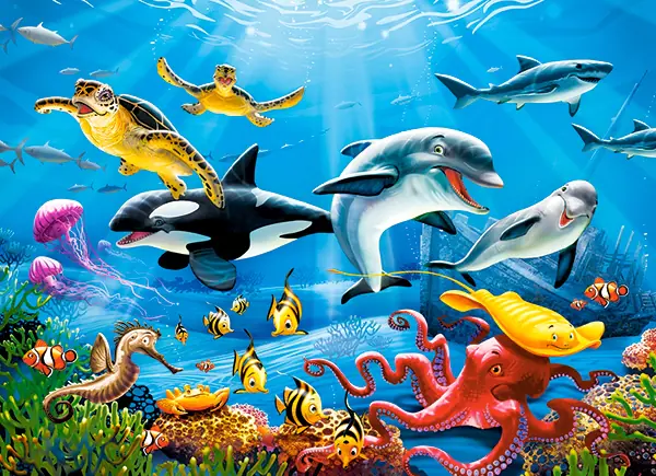 ⁨CASTORLAND Puzzle 200 elementów Tropical Underwater World - Tropikalny Podwodny Świat 7+⁩ w sklepie Wasserman.eu