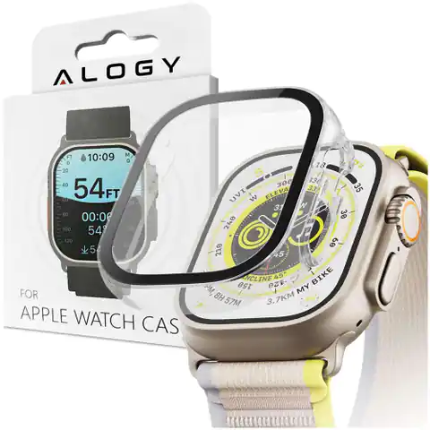 ⁨Obudowa ochronna z szkłem Alogy Protector Case 2w1 nakładka etui do Apple Watch Ultra 49mm Przezroczysta⁩ w sklepie Wasserman.eu