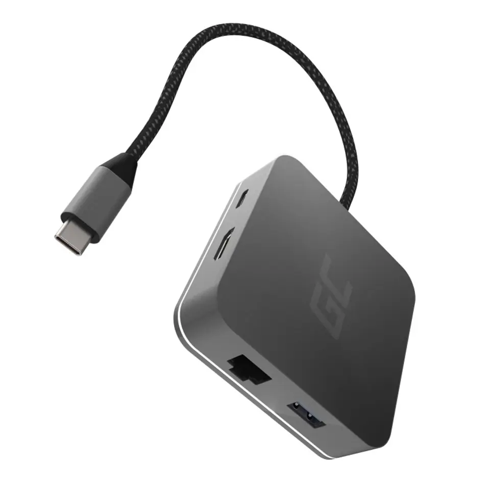 ⁨Hub USB-C GC 6w1 3xUSB 3.0, HDMI, RJ45 (Ethernet), USB-C PD⁩ w sklepie Wasserman.eu