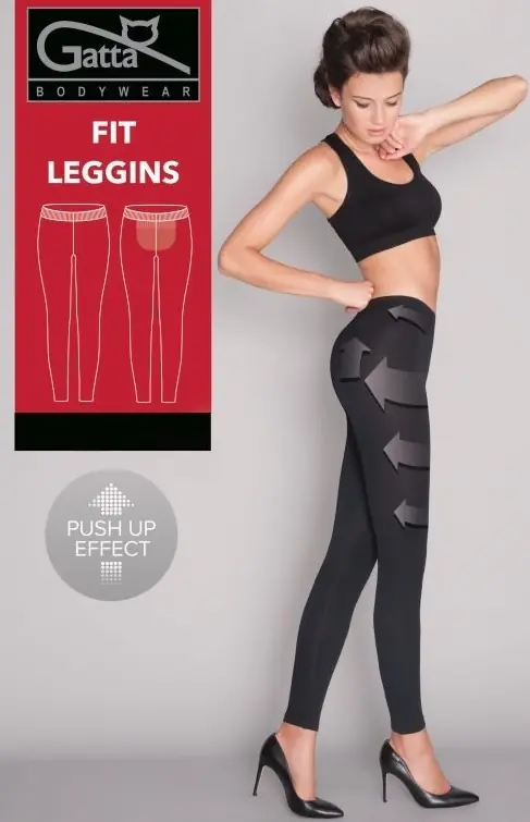 ⁨LEGGINSY GATTA FIT modelujące (kolor czarny, rozmiar L)⁩ w sklepie Wasserman.eu