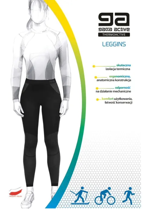 ⁨LEGGINSY GATTA WOMEN THERMOACTIVE DABLAM (kolor black-grey, rozmiar S)⁩ w sklepie Wasserman.eu