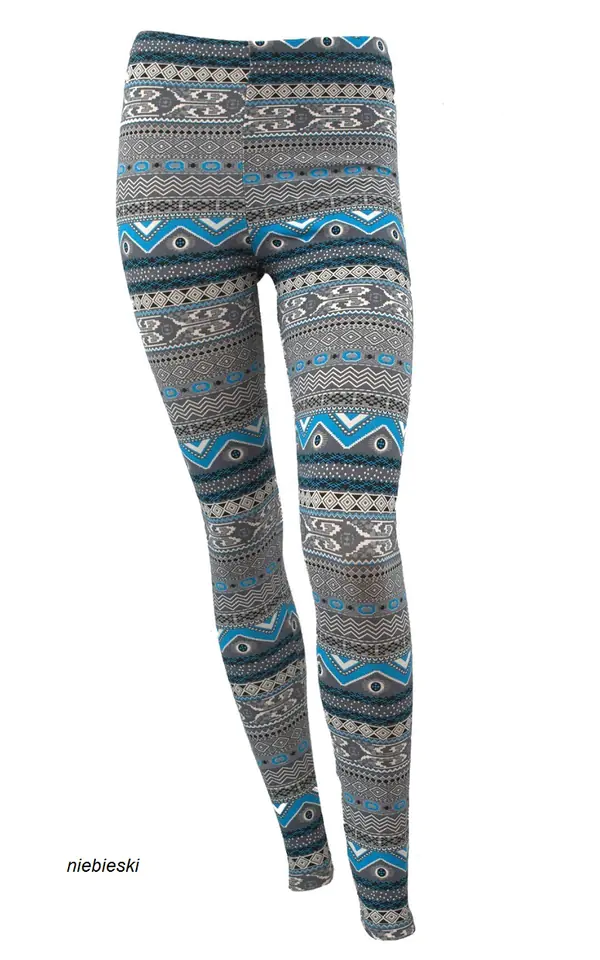 ⁨LEGGINSY SESTO SENSO MEGAN 091 (kolor biały - szary, rozmiar M)⁩ w sklepie Wasserman.eu