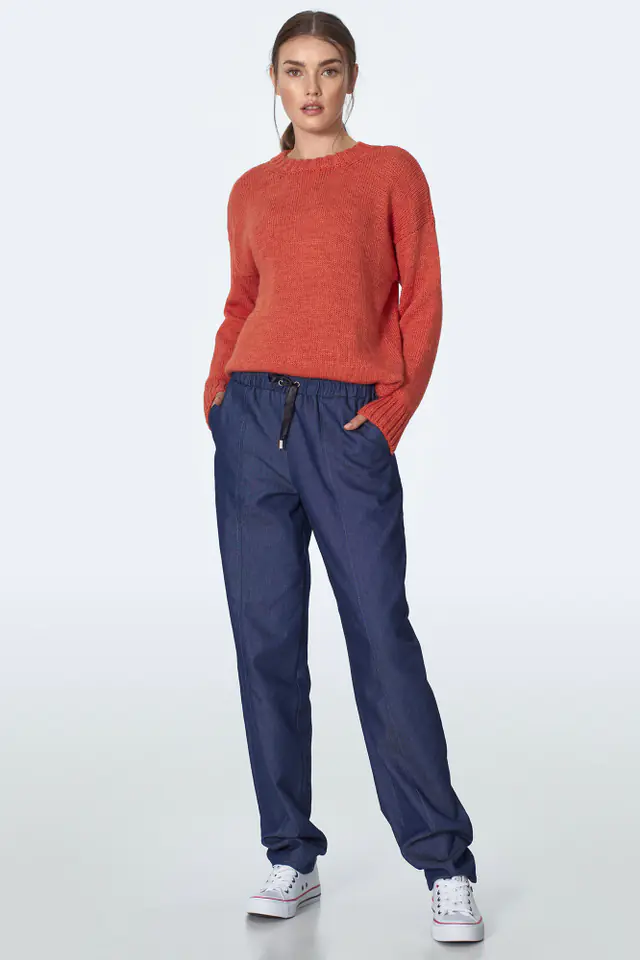 ⁨Denim pants with ribbing - SD50⁩ at Wasserman.eu