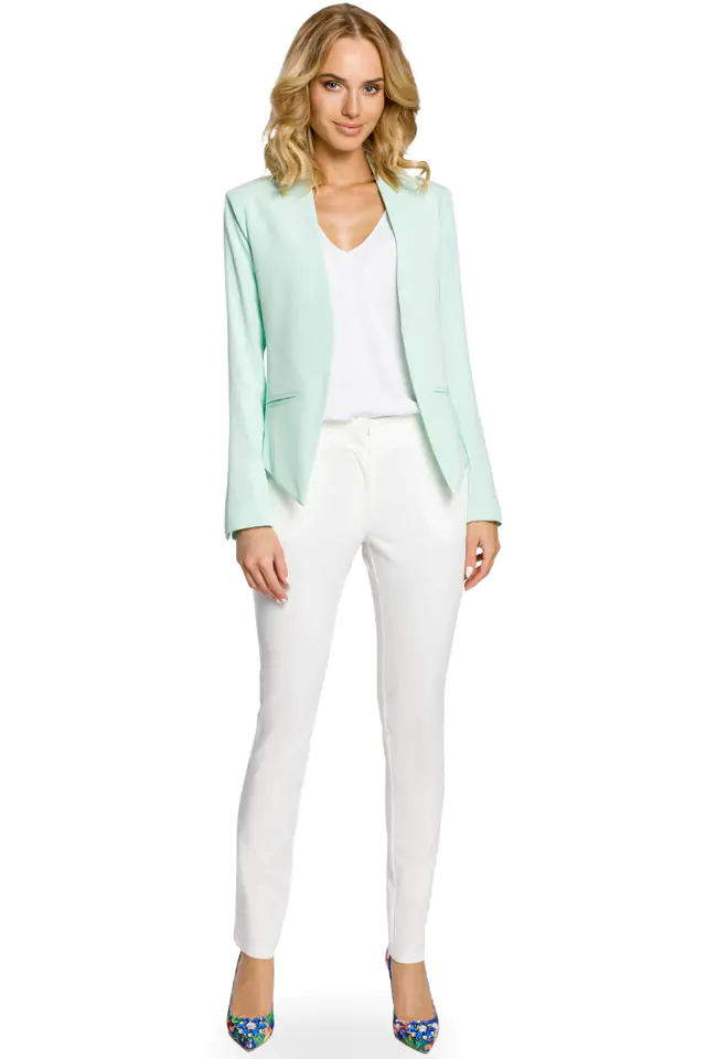 ⁨M031 Short jacket jacket for women cape - mint (Colour celadon - Size L (40))⁩ at Wasserman.eu