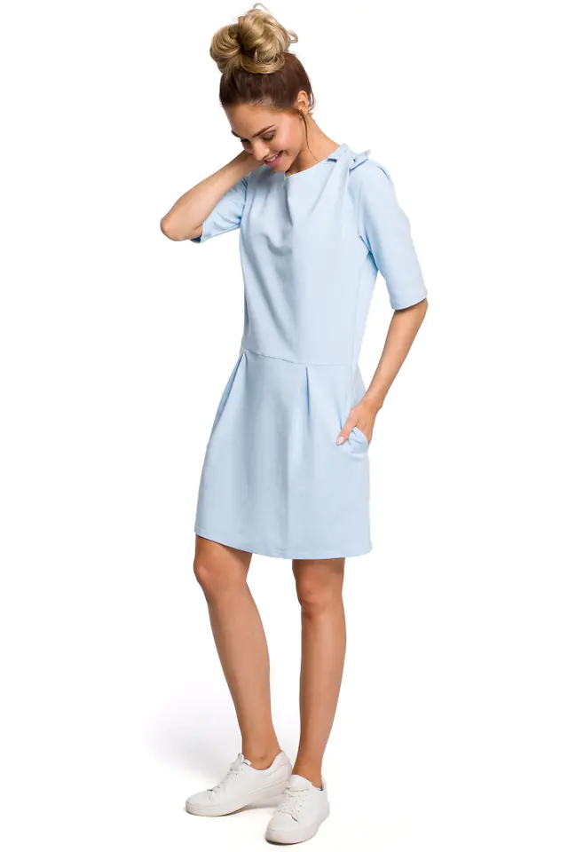 ⁨M422 Dress with bow - light blue (Light blue, size S (36))⁩ at Wasserman.eu