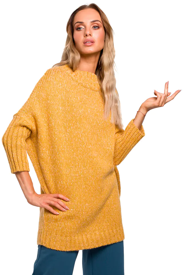 ⁨M470 Sweater turtleneck melange - honey (Yellow, size S/M)⁩ at Wasserman.eu