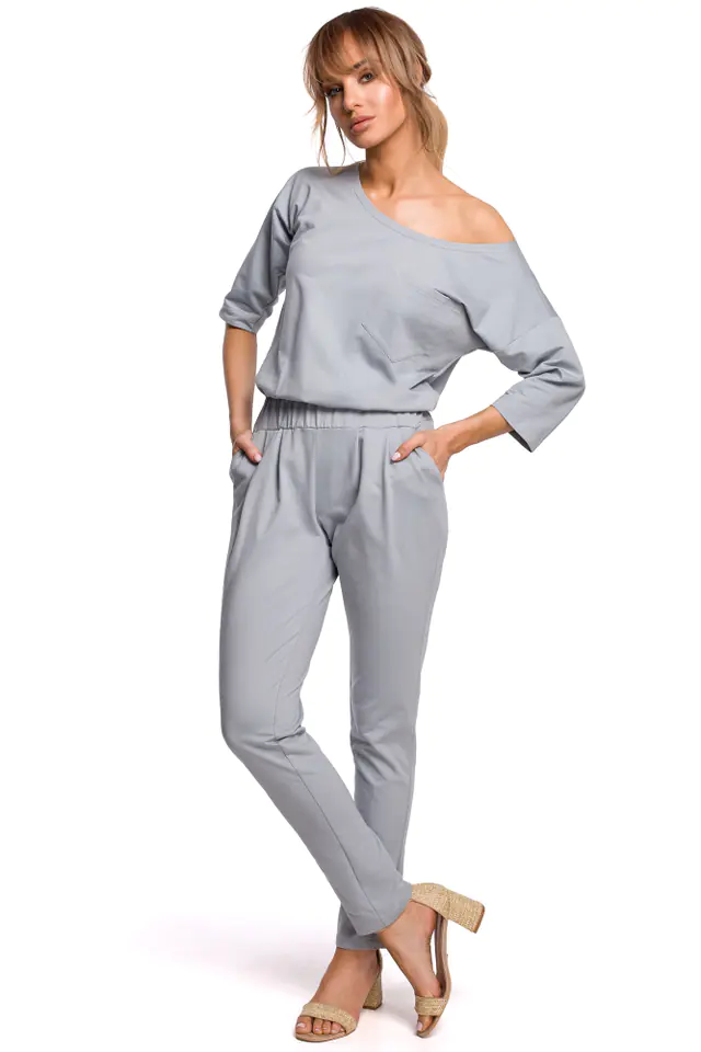 ⁨M497 Jumpsuit with bat sleeves - pigeons (Grey size L (40))⁩ at Wasserman.eu