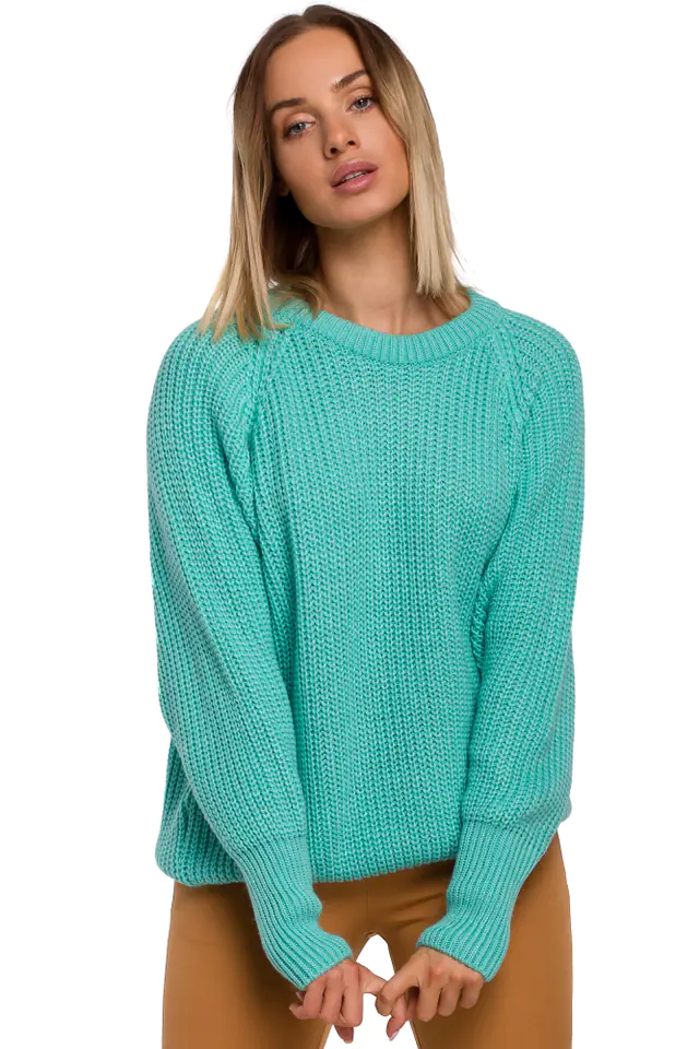 ⁨M537 Sweater neck stripe - celadon (Colour celadon size, size S/M)⁩ at Wasserman.eu