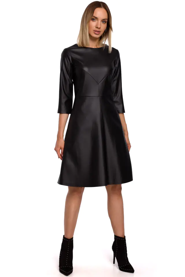 ⁨M541 Faux leather dress - black (Color: black, Size L (40))⁩ at Wasserman.eu