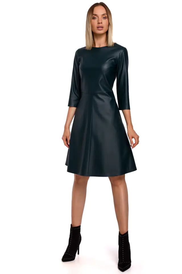 ⁨M541 Faux leather dress - green (Green, Size XL (42))⁩ at Wasserman.eu