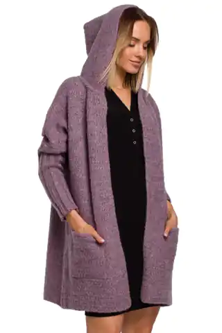⁨M556 Ribbed cardigan with hood and sleeves - heather (Heather, size S/M)⁩ at Wasserman.eu