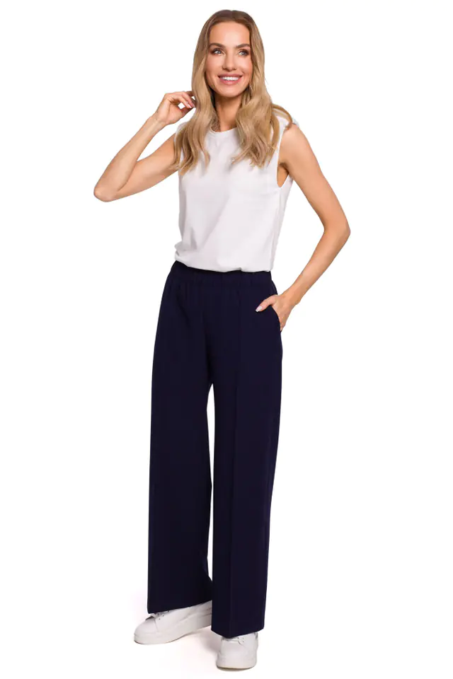 ⁨M570 Trousers with rubber - navy blue (navy blue, size L (40))⁩ at Wasserman.eu