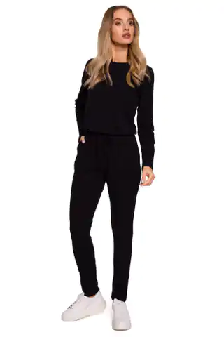 ⁨M583 Overalls with pocket and decorative patch - black (Color: black, Size XL (42))⁩ at Wasserman.eu