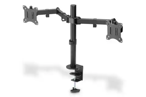 ⁨Double desk mount with 2xLCD clamp max. 32" max. Load 2x 8kg tilt and swivel black⁩ at Wasserman.eu