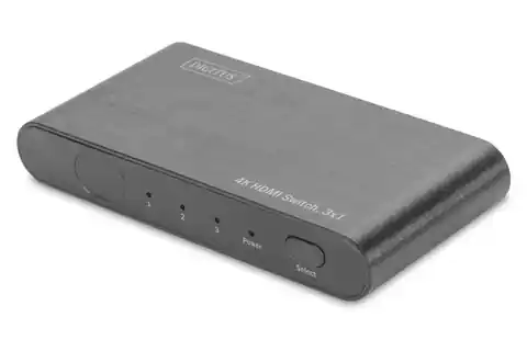 ⁨Przełącznik/Switch HDMI 3-portowy, 4K 60Hz UHD 3D HDR, HDCP 2.2, audio⁩ w sklepie Wasserman.eu