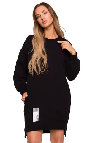 ⁨M676 Tunic with patch and decorative zippers - black (Black, size S (36))⁩ at Wasserman.eu