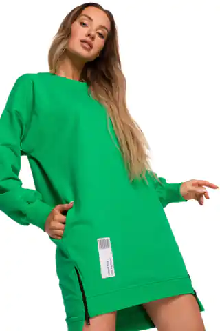 ⁨M676 Tunic with patch and decorative zippers - green (Green, Size XXL (44))⁩ at Wasserman.eu