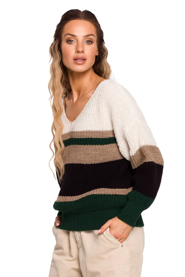 ⁨M686 Sweter w pasy - model 1 (kolor jak na zdjęciu, rozmiar S/M)⁩ w sklepie Wasserman.eu