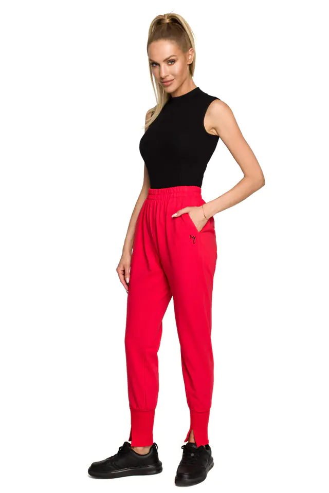 ⁨M692 Sweatpants with slits at the bottom - red (Red, Size L (40))⁩ at Wasserman.eu