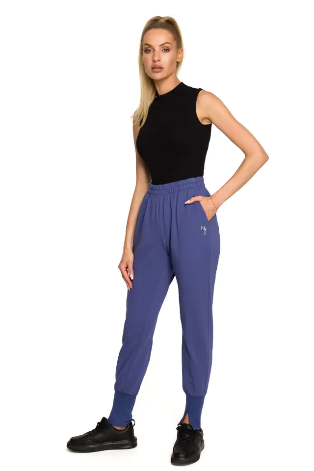 ⁨M692 Sweatpants with slits at the bottom - indigo (Color: blue, Size L (40))⁩ at Wasserman.eu