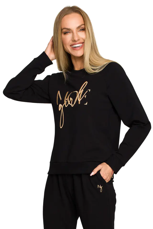 ⁨M693 Embroidery sweatshirt - black (Black, Size L (40))⁩ at Wasserman.eu