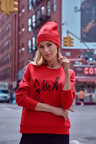 ⁨M693 Embroidery sweatshirt - red (Red, size S (36))⁩ at Wasserman.eu