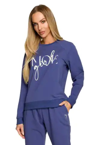 ⁨M693 Sweatshirt with embroidery - indigo (Blue, Size XL (42))⁩ at Wasserman.eu