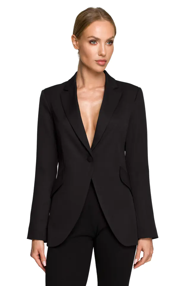 ⁨M701 One-button jacket with asymmetrical flaps - black (Colour black, Size XL (42))⁩ at Wasserman.eu