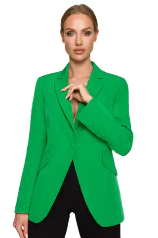 ⁨M701 One-button jacket with asymmetrical flaps - juicy green (Green, Size XXL (44))⁩ at Wasserman.eu